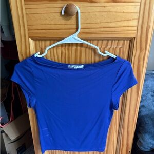 Marshalls Blue Fitted Crop T-Shirt